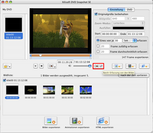 Xilisoft DVD Snapshot Mac