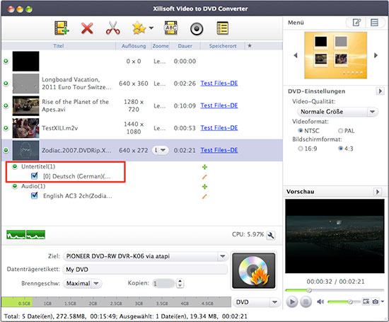 Xilisoft Video to DVD Converter for Mac