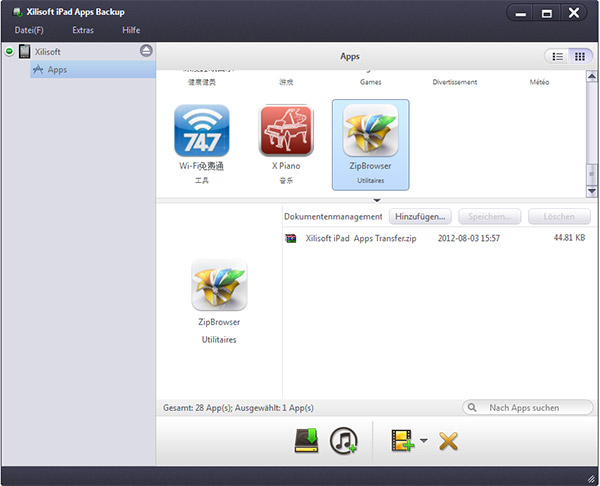 Xilisoft iPad Apps Backup
